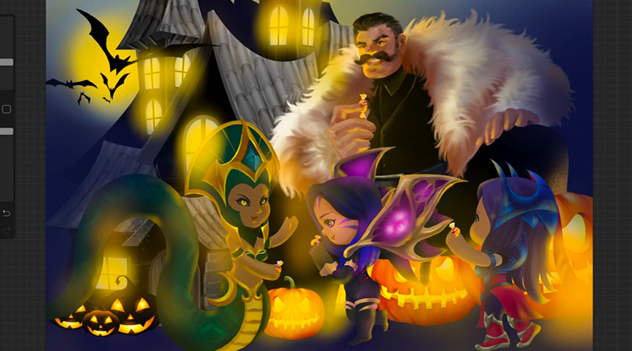 刀妹蛇女卡沙布隆场景壁纸